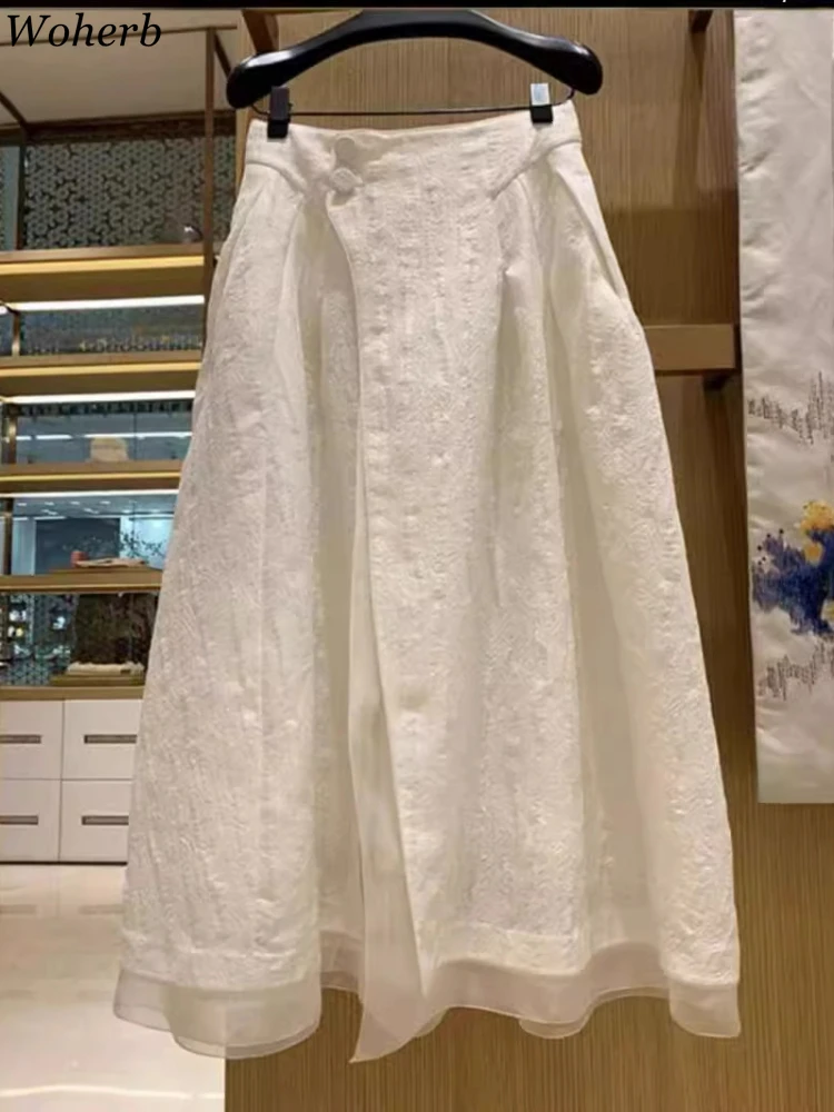 Gauze Patchwork Skirts for Women 2025 Faldas Mujer De Moda High Waist Pleated Vintage Skirt Korean Loose Chic A-line Zipper Jupe
Gauze Patchwork Skirts for Women 2025 Faldas Mujer De Moda High Waist Pleated Vintage Skirt Korean Loose Chic A-line Zipper Jupe