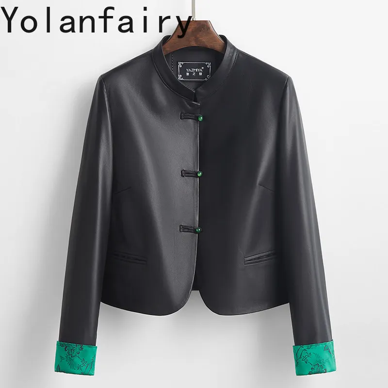 YOLANFAIRY 2026New Chinese Style Women Real Sheepskin Coat Genuine Leather Jacket High-end Spring Autumn Fashion Short Outerwear
YOLANFAIRY 2026New Chinese Style Women Real Sheepskin Coat Genuine Leather Jacket High-end Spring Autumn Fashion Short Outerwear