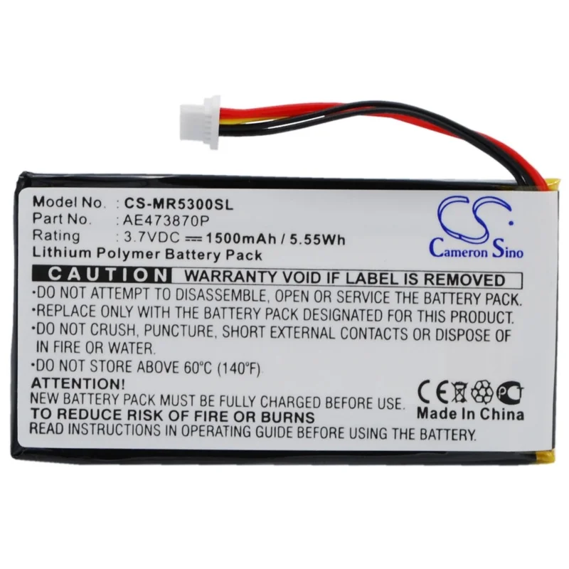 Cameron Sino 1500mAh Battery AE473870P for Magellan Maestro 5300, 5310, Elite 5340
Cameron Sino 1500mAh Battery AE473870P for Magellan Maestro 5300, 5310, Elite 5340