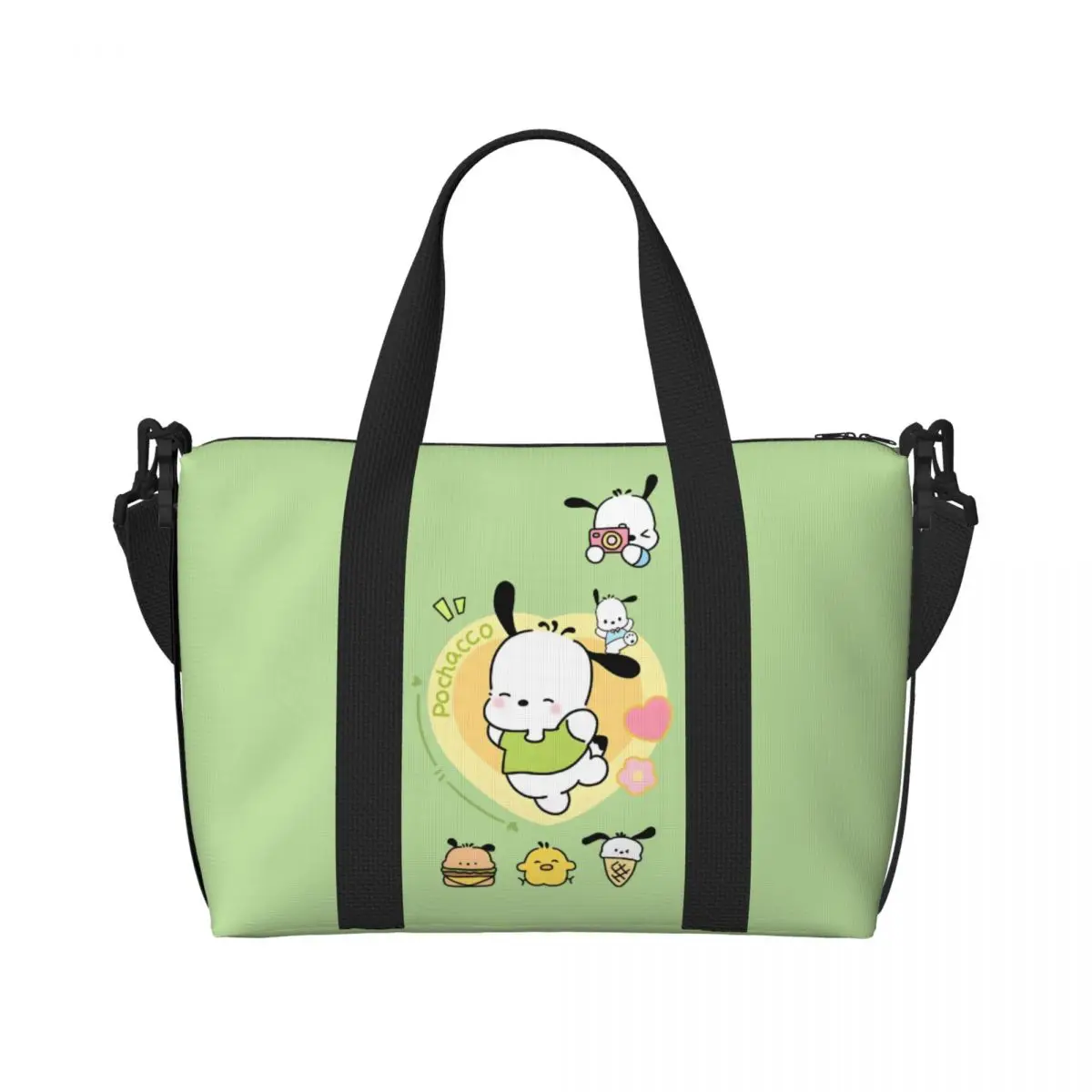 Пляжная большая сумка Pochacco на заказ, женская сумка с милой собакой и большим отделением, пляжные дорожные сумки для спортзала
Пляжная большая сумка Pochacco на заказ, женская сумка с милой собакой и большим отделением, пляжные дорожные сумки для спортзала