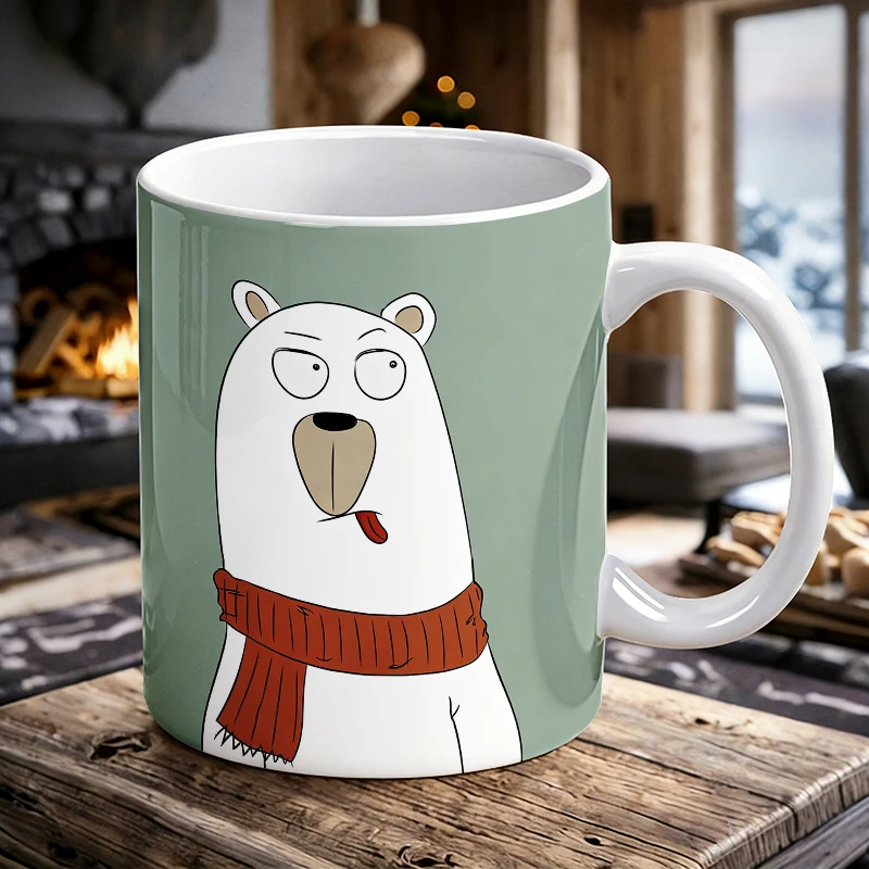 Funny Polar Bear Ceramic Mug Cartoon Bear with Red Scarf Coffee Cup, Milk Cup, Drinking Cup, Gift for Friends, Fade-Resistant
Funny Polar Bear Ceramic Mug Cartoon Bear with Red Scarf Coffee Cup, Milk Cup, Drinking Cup, Gift for Friends, Fade-Resistant