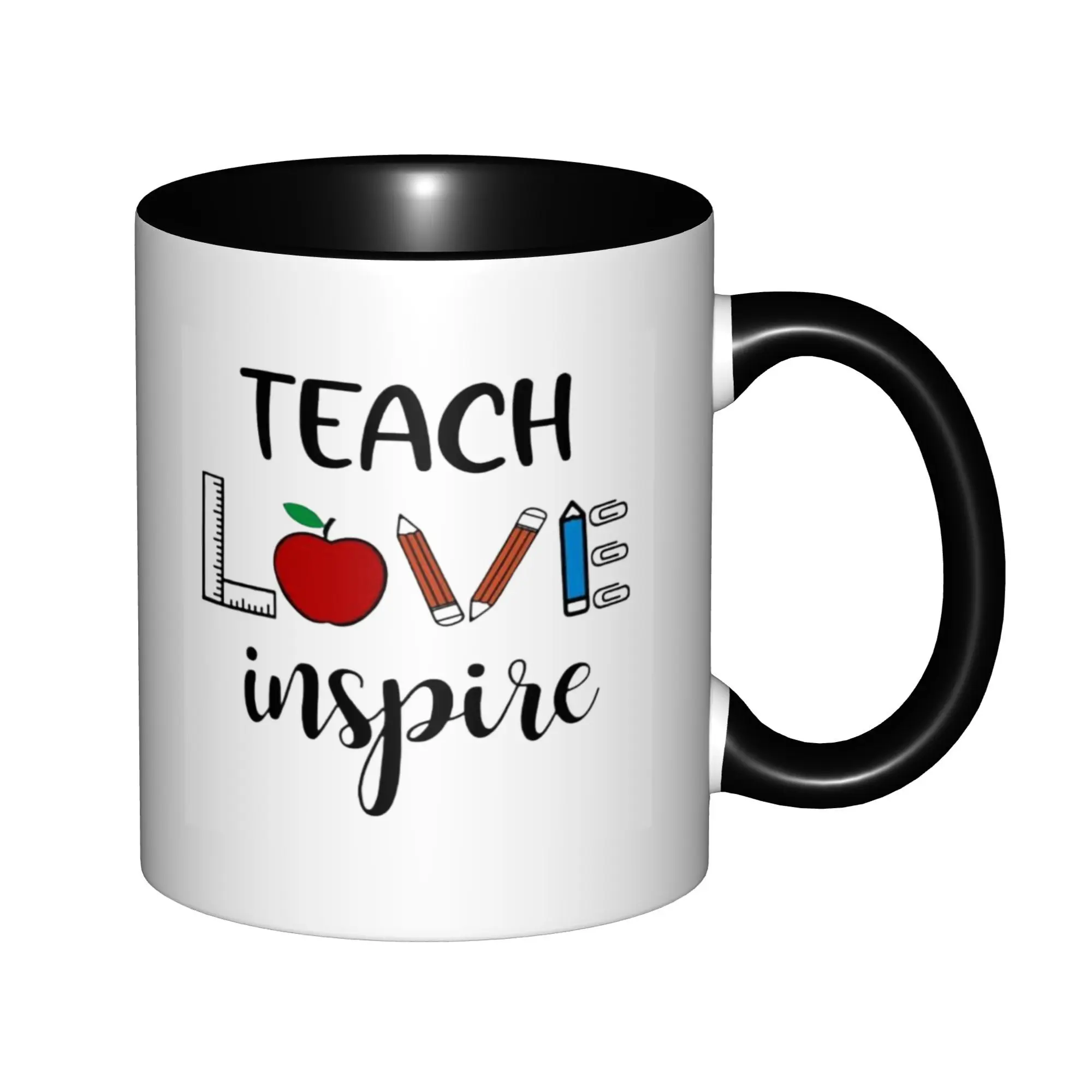 Teach Love Inspire Mugs With Black Handle Birthday Coffee Mugs Ceramic Tea Cups 11oz
Teach Love Inspire Mugs With Black Handle Birthday Coffee Mugs Ceramic Tea Cups 11oz