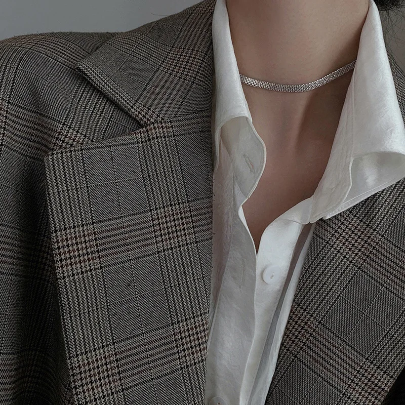 PANJBJ 925 Sterling Silver Geometric Necklace For Women Girl Chain Multi layer Noodle-like Jewelry Birthday Gift Dropshipping
PANJBJ 925 Sterling Silver Geometric Necklace For Women Girl Chain Multi layer Noodle-like Jewelry Birthday Gift Dropshipping