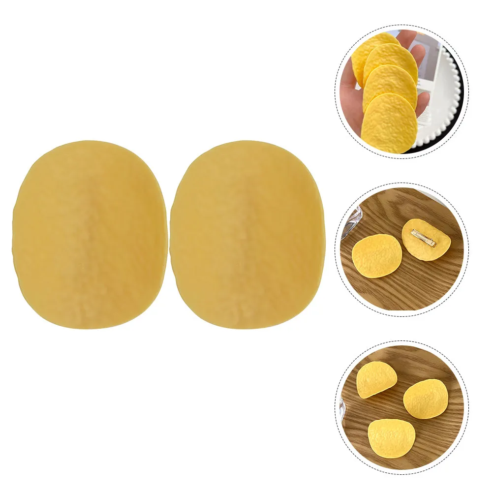 2 шт. милых заколок для волос в виде имитации картофельных чипсов, женские аксессуары для волос, маленькие заколки для девочек, для вечеринок, свадеб, повседневной моды
2 шт. милых заколок для волос в виде имитации картофельных чипсов, женские аксессуары для волос, маленькие заколки для девочек, для вечеринок, свадеб, повседневной моды