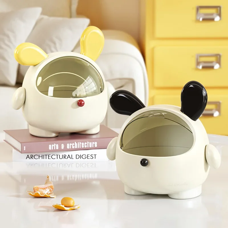 Cute Rabbit Desktop Waste Bin with Lid Large Capacity Sundries Organizer Home Office Lovely Ornament Multifunction Storage Box
Cute Rabbit Desktop Waste Bin with Lid Large Capacity Sundries Organizer Home Office Lovely Ornament Multifunction Storage Box