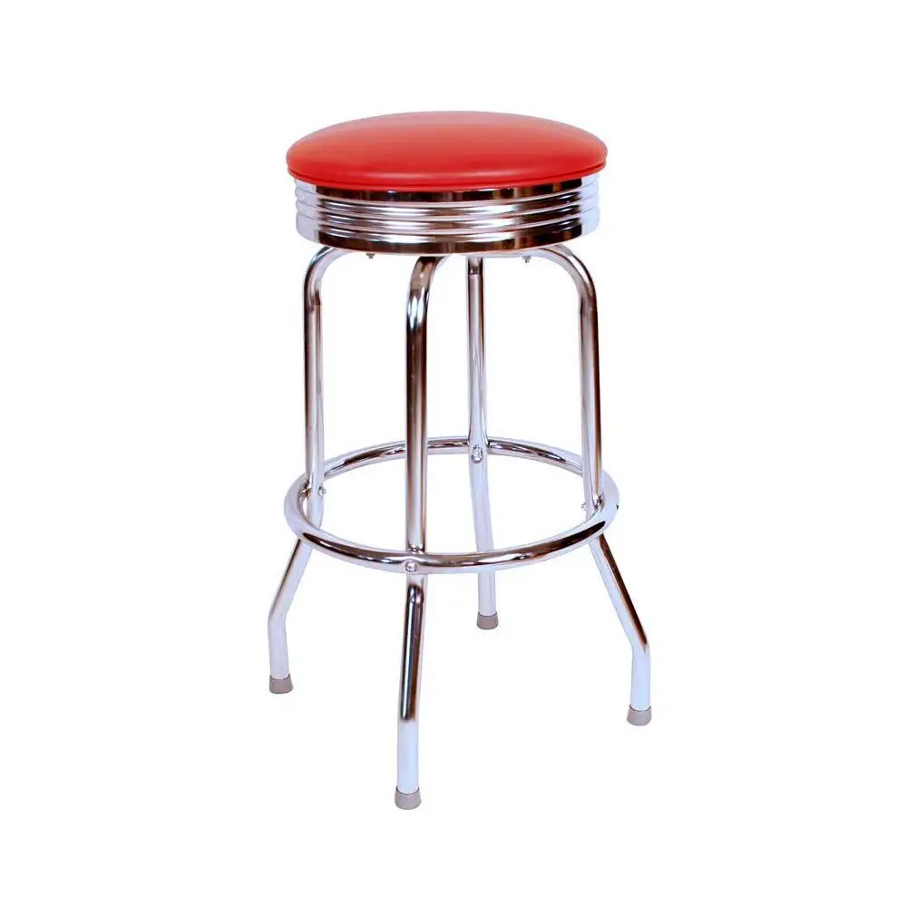 Retro Chrome Swivel Bar Stool Metal Seat 24", Customized
Retro Chrome Swivel Bar Stool Metal Seat 24", Customized