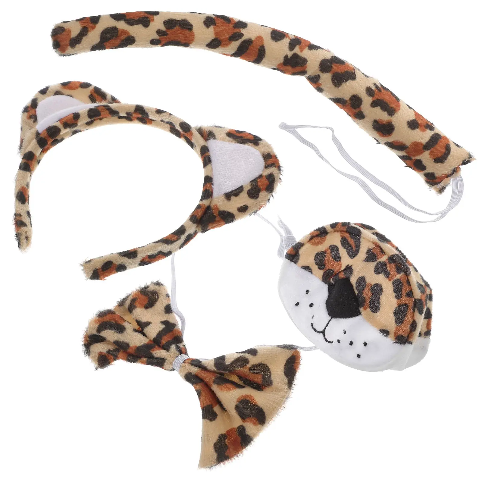 Leopard Headband Kids Tiger Hoop Child Animal Hair Bands Fabric Bow Tie Nose Tail Set Whimsical Outfit Accessory Soft Cloth
Leopard Headband Kids Tiger Hoop Child Animal Hair Bands Fabric Bow Tie Nose Tail Set Whimsical Outfit Accessory Soft Cloth