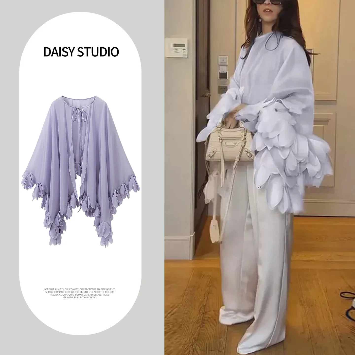 Spring Summer New Knot Tie Irregular Hem Thin Transparent Cloak Style Sun Protection Clothing Women's Shoulder Shawl
Spring Summer New Knot Tie Irregular Hem Thin Transparent Cloak Style Sun Protection Clothing Women's Shoulder Shawl