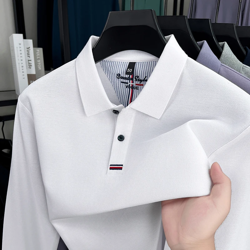 2026 100% Pure Cotton High-end Polo Shirt Men's New Spring and Autumn Long Sleeved Embroidered Lapel T-shirt Loose Casual Top
2026 100% Pure Cotton High-end Polo Shirt Men's New Spring and Autumn Long Sleeved Embroidered Lapel T-shirt Loose Casual Top
