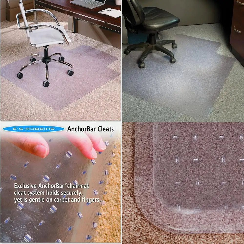 36x48 Inch Clear Vinyl Chair Mat with Lip for Low Pile Carpets
36x48 Inch Clear Vinyl Chair Mat with Lip for Low Pile Carpets