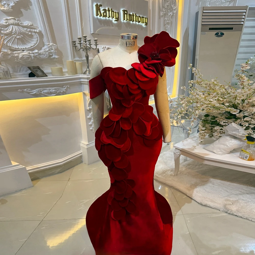 One Shoulder Velvet Mermaid Prom Dress Asymmetrical Petal Long Evening Party Gown Sexy Velour Formal Celebrity Dresses Plus Size
One Shoulder Velvet Mermaid Prom Dress Asymmetrical Petal Long Evening Party Gown Sexy Velour Formal Celebrity Dresses Plus Size