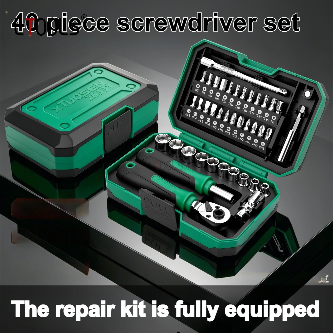Screwdriver Set Industrial Grade 40 Piece Set Batch Head Precision Combination Ratchet Complete Set of Tools High Hardness
Screwdriver Set Industrial Grade 40 Piece Set Batch Head Precision Combination Ratchet Complete Set of Tools High Hardness