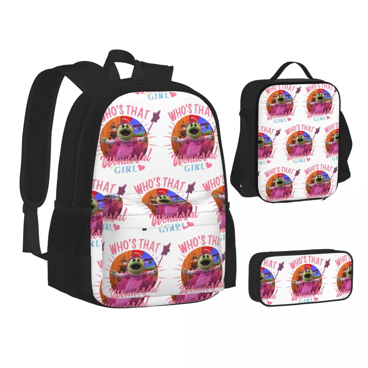 Nanalan Who's That Wonderful Girl Backpacks Students Bookbag School Bags Children Rucksack Lunch Bag Pen Bag Three-Piece Set
Nanalan Who's That Wonderful Girl Backpacks Students Bookbag School Bags Children Rucksack Lunch Bag Pen Bag Three-Piece Set