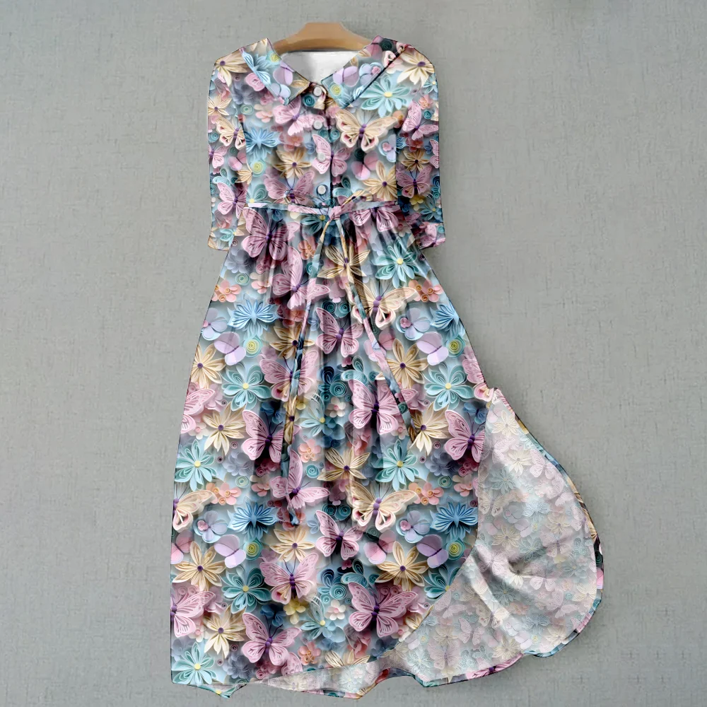 Spring Summer A-line Dress Butterfly Maxi Dress Women Beach Party Vestido Evening Dresses Lace-up Elegant Robe Girl Dresses
Spring Summer A-line Dress Butterfly Maxi Dress Women Beach Party Vestido Evening Dresses Lace-up Elegant Robe Girl Dresses