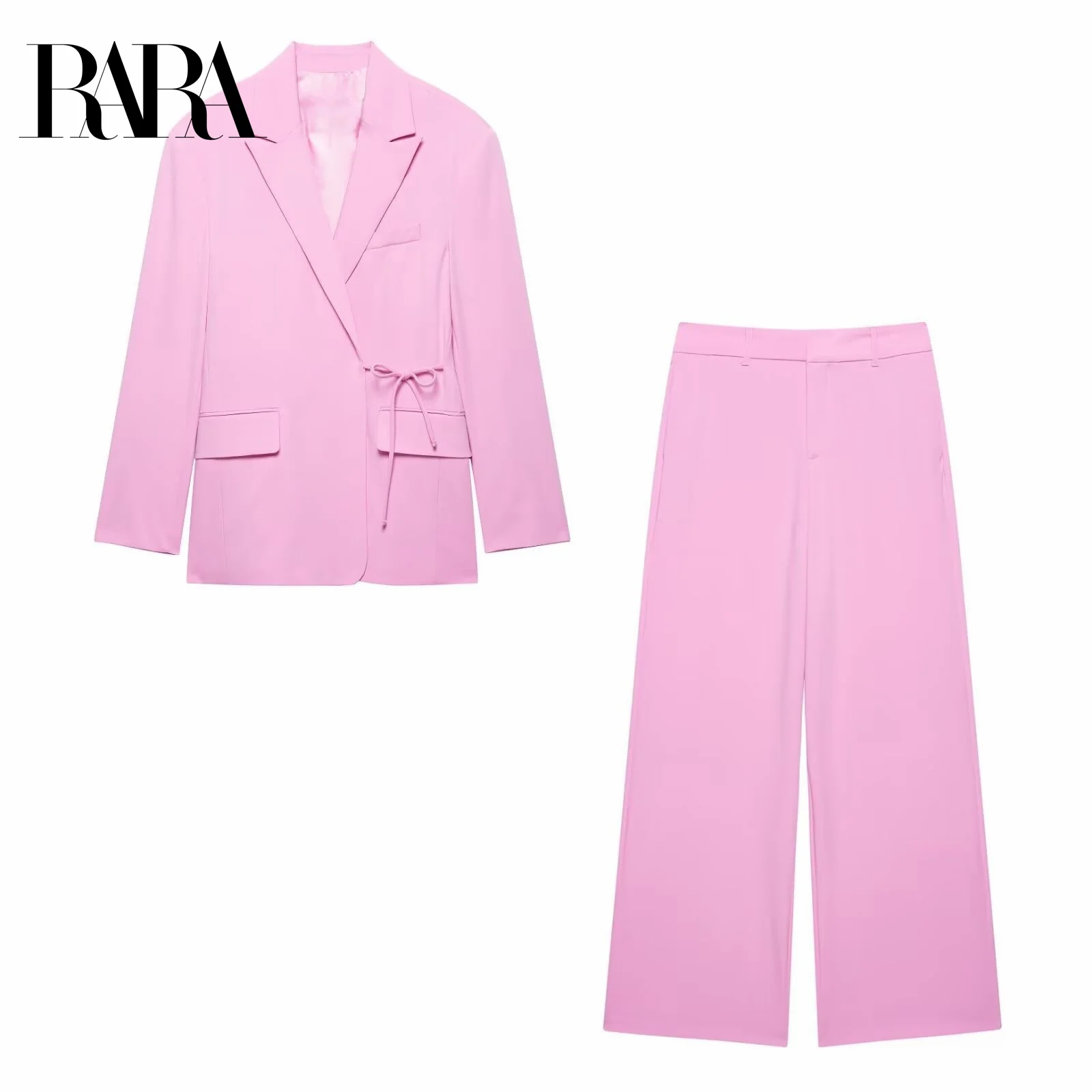 RARA Womens Tie Waist Loose Blazer Wide Leg Pants Set Stylish Lapel Pocket Design Ladies Fashion Outfit
RARA Womens Tie Waist Loose Blazer Wide Leg Pants Set Stylish Lapel Pocket Design Ladies Fashion Outfit