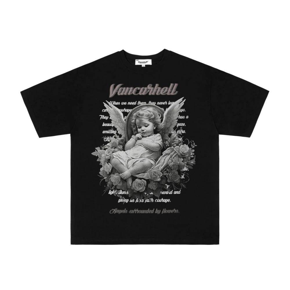 Angel Print Short Sleeve T-shirt Mens And Womens Streetwear Summer Half-Sleeve Loose Crew Neck Tshirt Unisex Cotton Tee
Angel Print Short Sleeve T-shirt Mens And Womens Streetwear Summer Half-Sleeve Loose Crew Neck Tshirt Unisex Cotton Tee