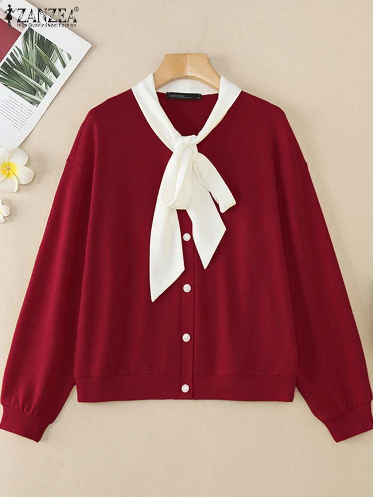 ZANZEA Elegant Lace Up Work Shirts Spring Autumn Women Blouses Casual Long Sleeve Buttons Blusas Loose Tops Oversize Chemise
ZANZEA Elegant Lace Up Work Shirts Spring Autumn Women Blouses Casual Long Sleeve Buttons Blusas Loose Tops Oversize Chemise