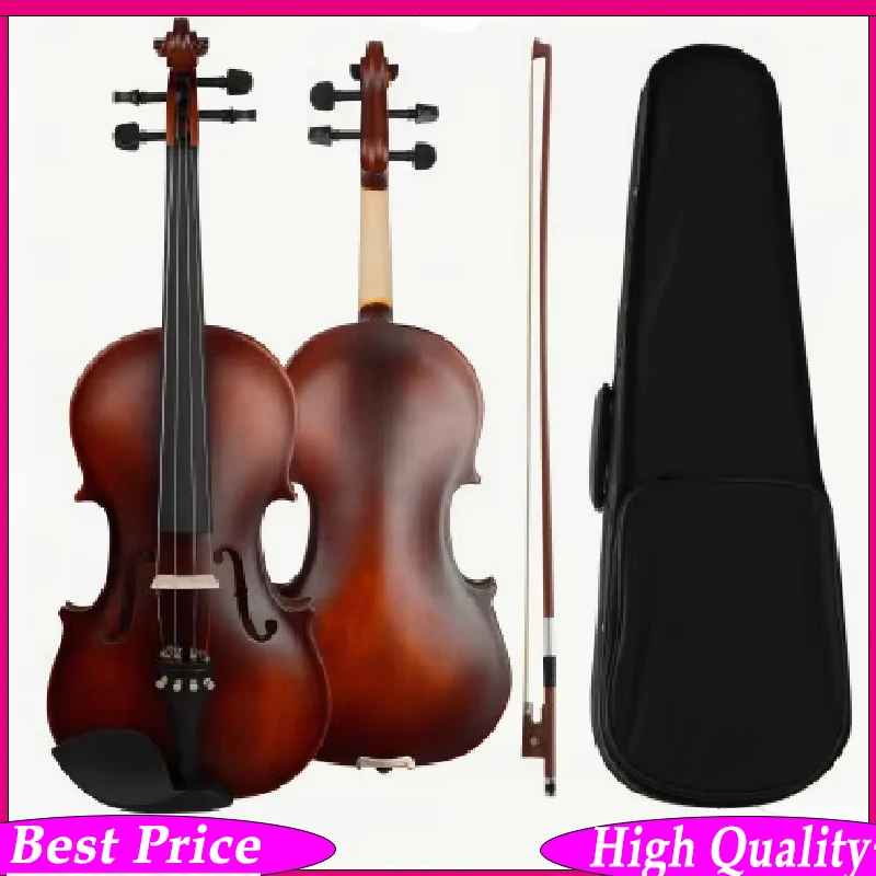 Professional 4/4 3/4 1/2 1/8 Acoustic Violin Set - Solid Wood Retro Matte Finish Violino Basswood Body with Case & Bow
Professional 4/4 3/4 1/2 1/8 Acoustic Violin Set - Solid Wood Retro Matte Finish Violino Basswood Body with Case & Bow