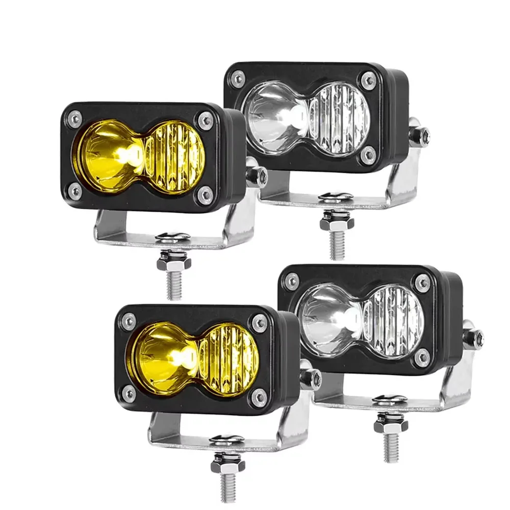 2pcs Car Spotlight 3inch LED Pods 20W White Amber Spot Flood Beam Work Lamp for 4x4 Off Road Motorcycle Auxiliary Headlights
2pcs Car Spotlight 3inch LED Pods 20W White Amber Spot Flood Beam Work Lamp for 4x4 Off Road Motorcycle Auxiliary Headlights