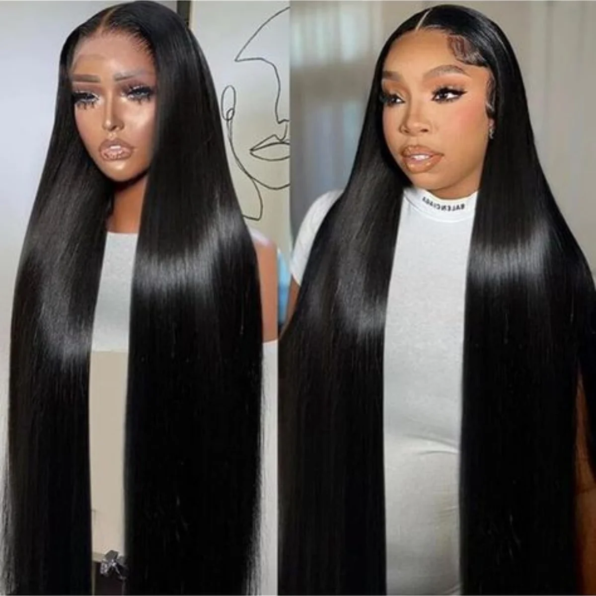 250 Density 13x4 13x6 Straight HD Transparent Lace Front Human Hair Wig 30 42 Inch Pre Plucked Lace Frontal Wigs Bone Brazilian
250 Density 13x4 13x6 Straight HD Transparent Lace Front Human Hair Wig 30 42 Inch Pre Plucked Lace Frontal Wigs Bone Brazilian