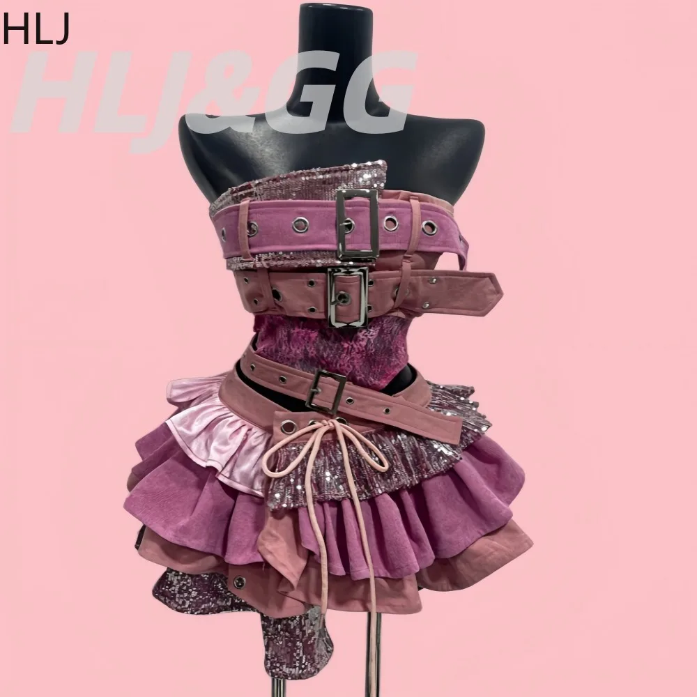 HLJ Retro Sexy 2 Pieces Set for Woman Lace Patchwork Sleeveless Backless Crop Top + Tiered Skirt Female Streetwear Clothing New
HLJ Retro Sexy 2 Pieces Set for Woman Lace Patchwork Sleeveless Backless Crop Top + Tiered Skirt Female Streetwear Clothing New