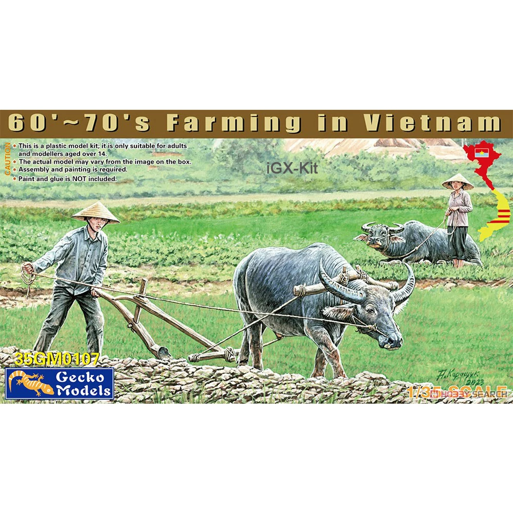 Gecko 35GM0107 1/35 60`s-70`s Farming in Vietnam Figure Scenery Miniatures Plastic Building Hobby Craft Toy Assembly Model Kit
Gecko 35GM0107 1/35 60`s-70`s Farming in Vietnam Figure Scenery Miniatures Plastic Building Hobby Craft Toy Assembly Model Kit