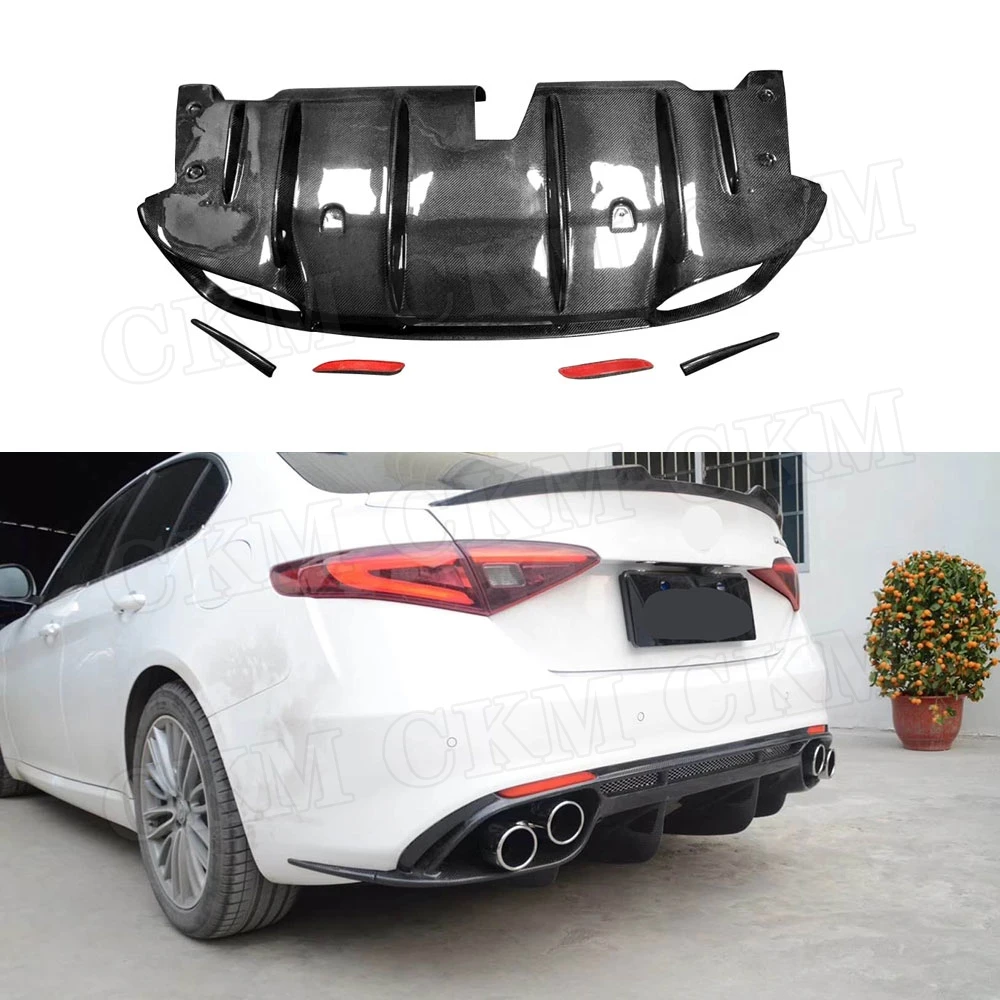 CKMUUER Carbon Fiber Rear Bumper Lip Diffuser for Alfa Romeo Giulia Standard FRP Unpainted Bumper Guard Car Body Kit 2017-2020
CKMUUER Carbon Fiber Rear Bumper Lip Diffuser for Alfa Romeo Giulia Standard FRP Unpainted Bumper Guard Car Body Kit 2017-2020
