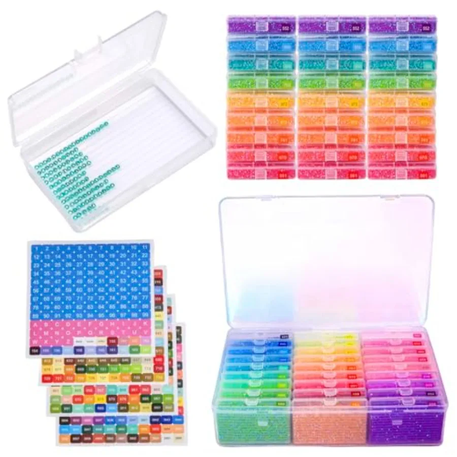 Набор для хранения алмазной мозаики, 54 шт., органайзеры для алмазной живописи с крышками, контейнеры для аксессуаров и инструментов Dotz, модель B
Набор для хранения алмазной мозаики, 54 шт., органайзеры для алмазной живописи с крышками, контейнеры для аксессуаров и инструментов Dotz, модель B