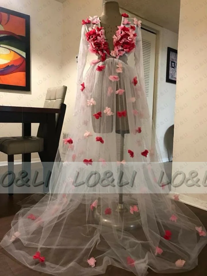 LO&LI New Robe Sets For Pregnant Women Flower Dressing Gown See Throu White Dress V-Neck Floor Full Video Maternity Bride Custom
LO&LI New Robe Sets For Pregnant Women Flower Dressing Gown See Throu White Dress V-Neck Floor Full Video Maternity Bride Custom