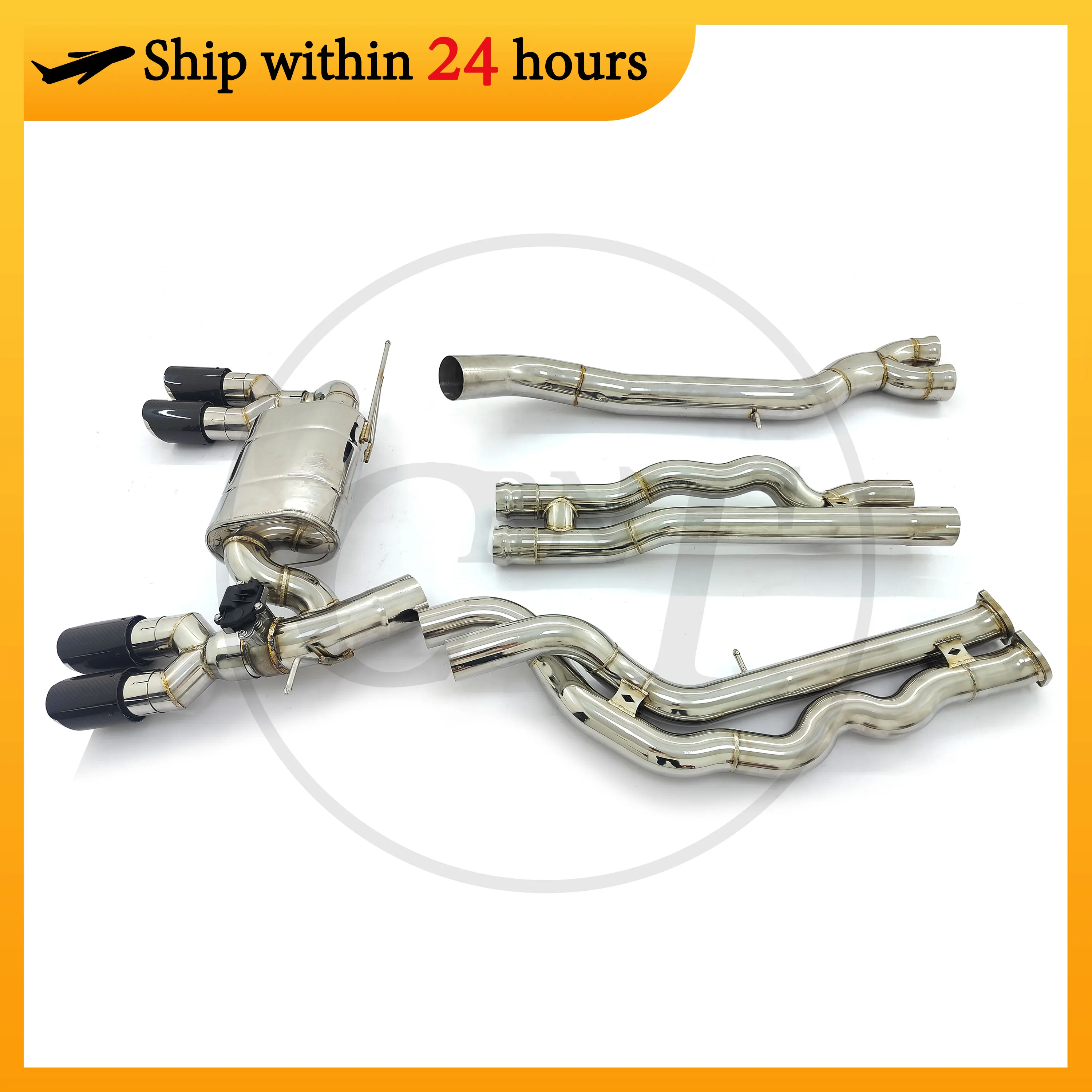 CBNT Valved Exhaust Catback Equal Length Midpipe Muffler for BMW S55 M3 F80 M4 F82 3.0T High Performance Exhaust Systems 
CBNT Valved Exhaust Catback Equal Length Midpipe Muffler for BMW S55 M3 F80 M4 F82 3.0T High Performance Exhaust Systems