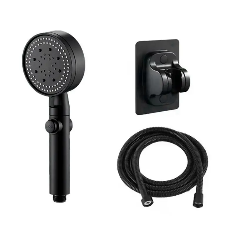 ABAH-3Pcs Adjustable Black Shower Head Set With Wall Mount Holder + Hose, High Pressure Water Saving Shower Head
ABAH-3Pcs Adjustable Black Shower Head Set With Wall Mount Holder + Hose, High Pressure Water Saving Shower Head