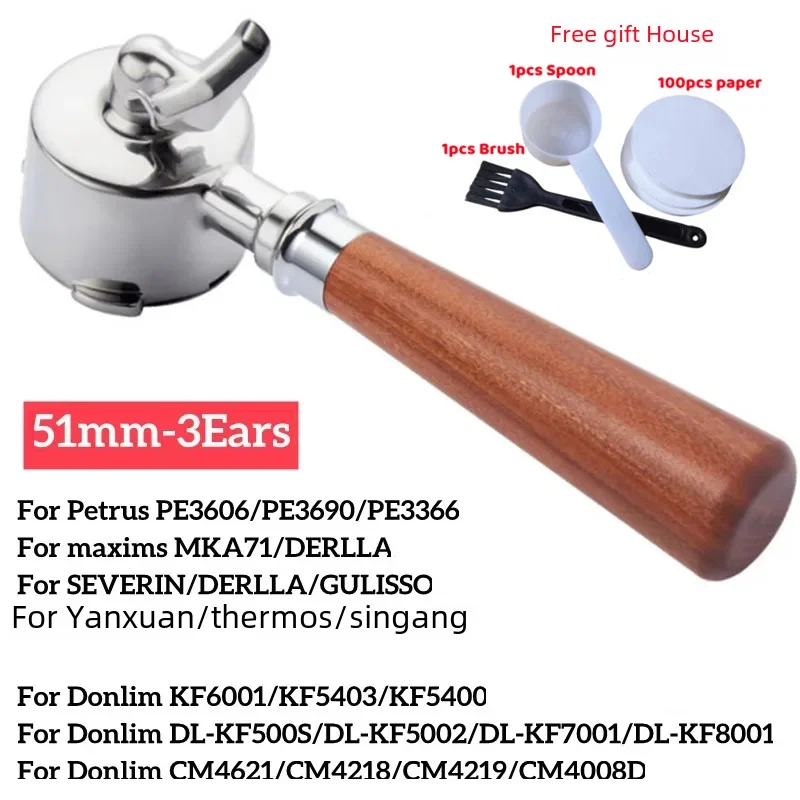Spout Shunt Bottomless Portafilter Holder for Donlim KF6001, KF5403, KF5400, Pilium PE3606, PE3690, PE3366, 51mm, Coffee Maker
Spout Shunt Bottomless Portafilter Holder for Donlim KF6001, KF5403, KF5400, Pilium PE3606, PE3690, PE3366, 51mm, Coffee Maker