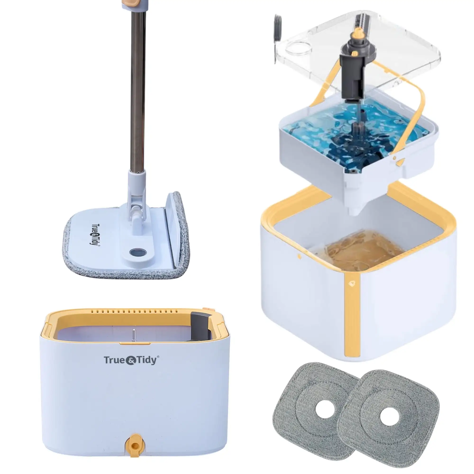 TrueClean Duo Bucket & Spin Mop 2.0 System
TrueClean Duo Bucket & Spin Mop 2.0 System