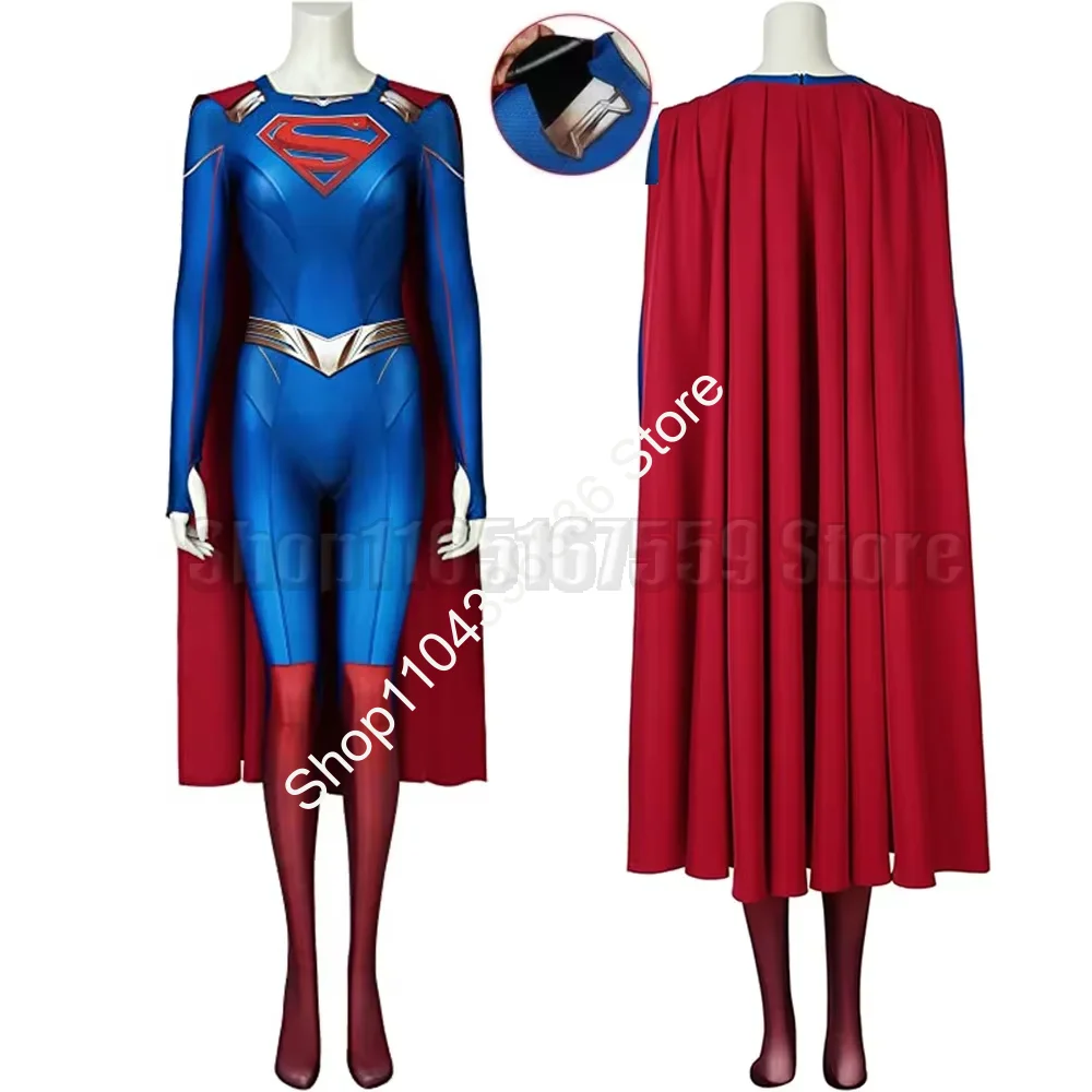 Костюм Супергёрл сезона 5, Кара Зор-Эль Денверс, косплей, комбинезон суперженщины, костюмы на Хэллоуин для женщин, плащ, синее боди XS-XXXL
Костюм Супергёрл сезона 5, Кара Зор-Эль Денверс, косплей, комбинезон суперженщины, костюмы на Хэллоуин для женщин, плащ, синее боди XS-XXXL