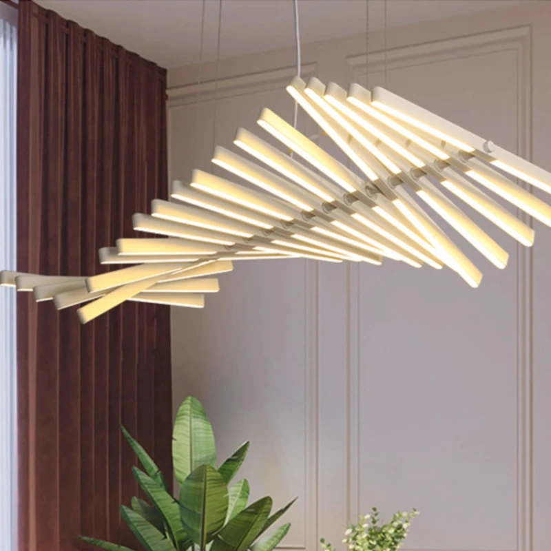 Zhongshan Lighting Italian Designer Fishbone Chandelier Strip Light Creative Restaurant Light Italian Minimalist Dining Table
Zhongshan Lighting Italian Designer Fishbone Chandelier Strip Light Creative Restaurant Light Italian Minimalist Dining Table