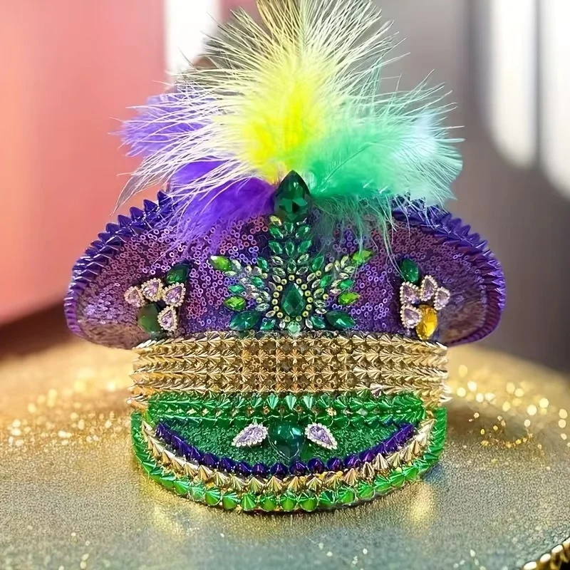 Капитанская шляпа в стиле стимпанк со стразами для карнавала, Марди Гра, винтажные военные аксессуары и кепка для мужчин и женщин
Капитанская шляпа в стиле стимпанк со стразами для карнавала, Марди Гра, винтажные военные аксессуары и кепка для мужчин и женщин