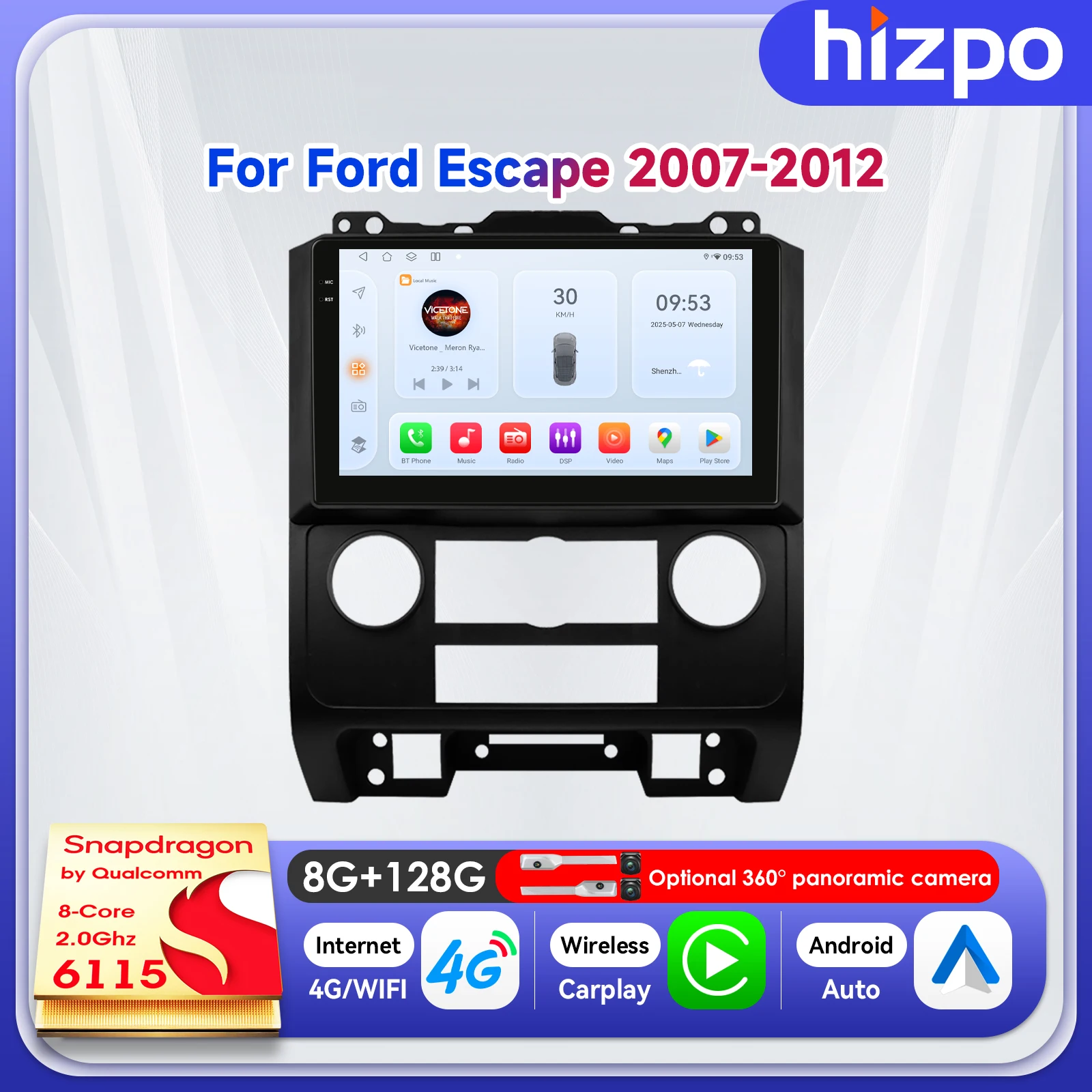 Hizpo 9" Eelectronic Devices Intelligent Player AI Voice For Ford Escape 2007-2012 Android 14 6115 CarPlay 4G Radio RDS DSP SWC
Hizpo 9" Eelectronic Devices Intelligent Player AI Voice For Ford Escape 2007-2012 Android 14 6115 CarPlay 4G Radio RDS DSP SWC