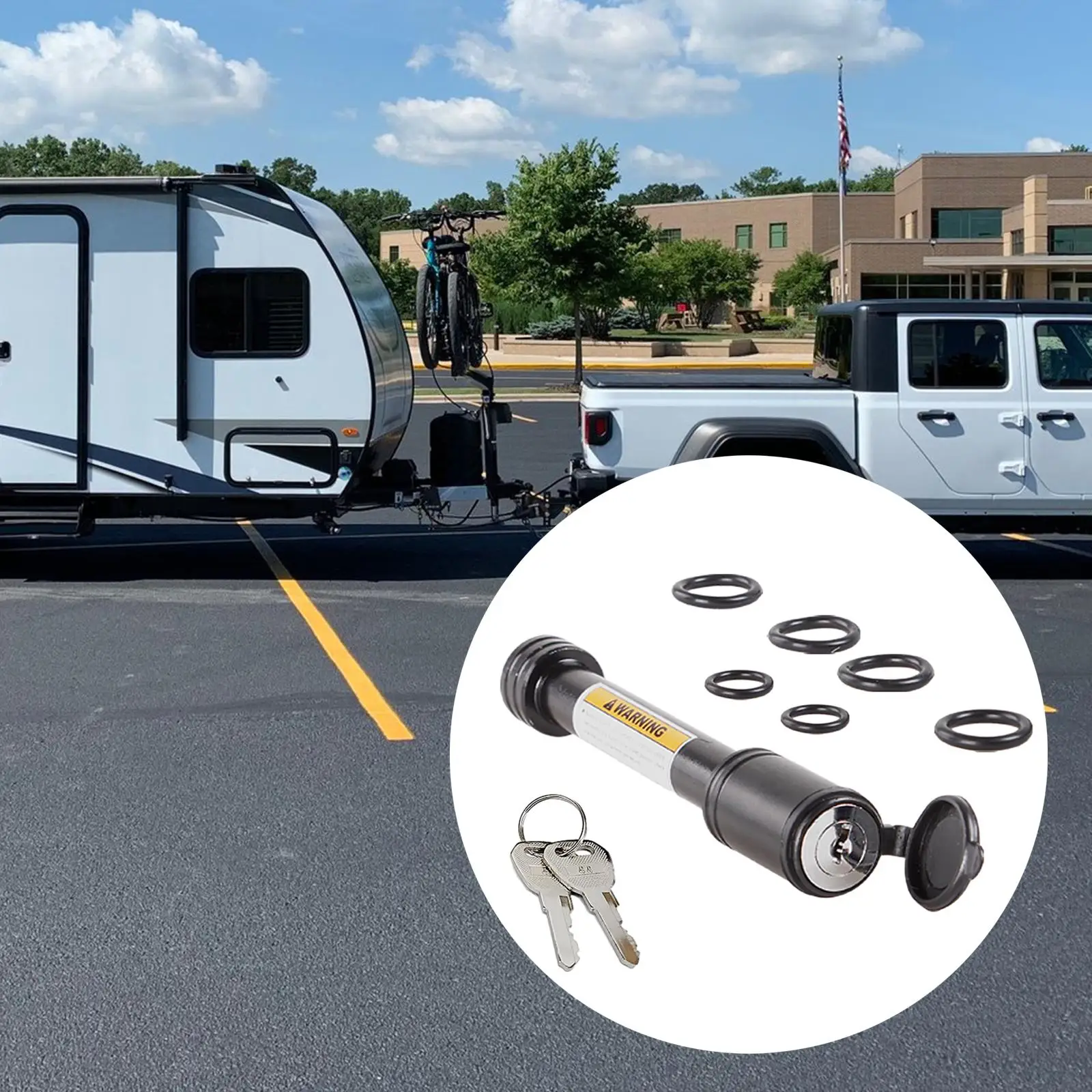 Trailer Pin Locks Fits 2" Receiver Tubes Antitheft Towing Hitch Receiver Lock
Trailer Pin Locks Fits 2" Receiver Tubes Antitheft Towing Hitch Receiver Lock