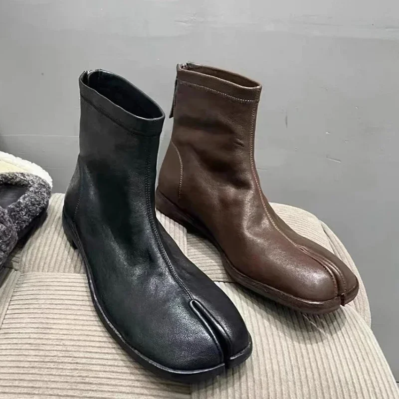2024 Black Soft Leather Botas Back Zipper Ankle Boots Brown Camel Toe Women Shoes Party Chunky Heels Zapatos Para Mujeres Winter
2024 Black Soft Leather Botas Back Zipper Ankle Boots Brown Camel Toe Women Shoes Party Chunky Heels Zapatos Para Mujeres Winter