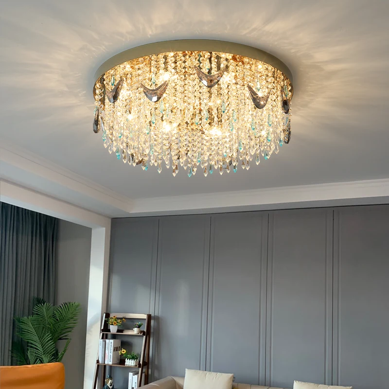 Light Luxury Crystal Lamp Living Room Headlight Simple Modern Atmosphere Bedroom Hall Ceiling Lamp LED high-end Lamps
Light Luxury Crystal Lamp Living Room Headlight Simple Modern Atmosphere Bedroom Hall Ceiling Lamp LED high-end Lamps