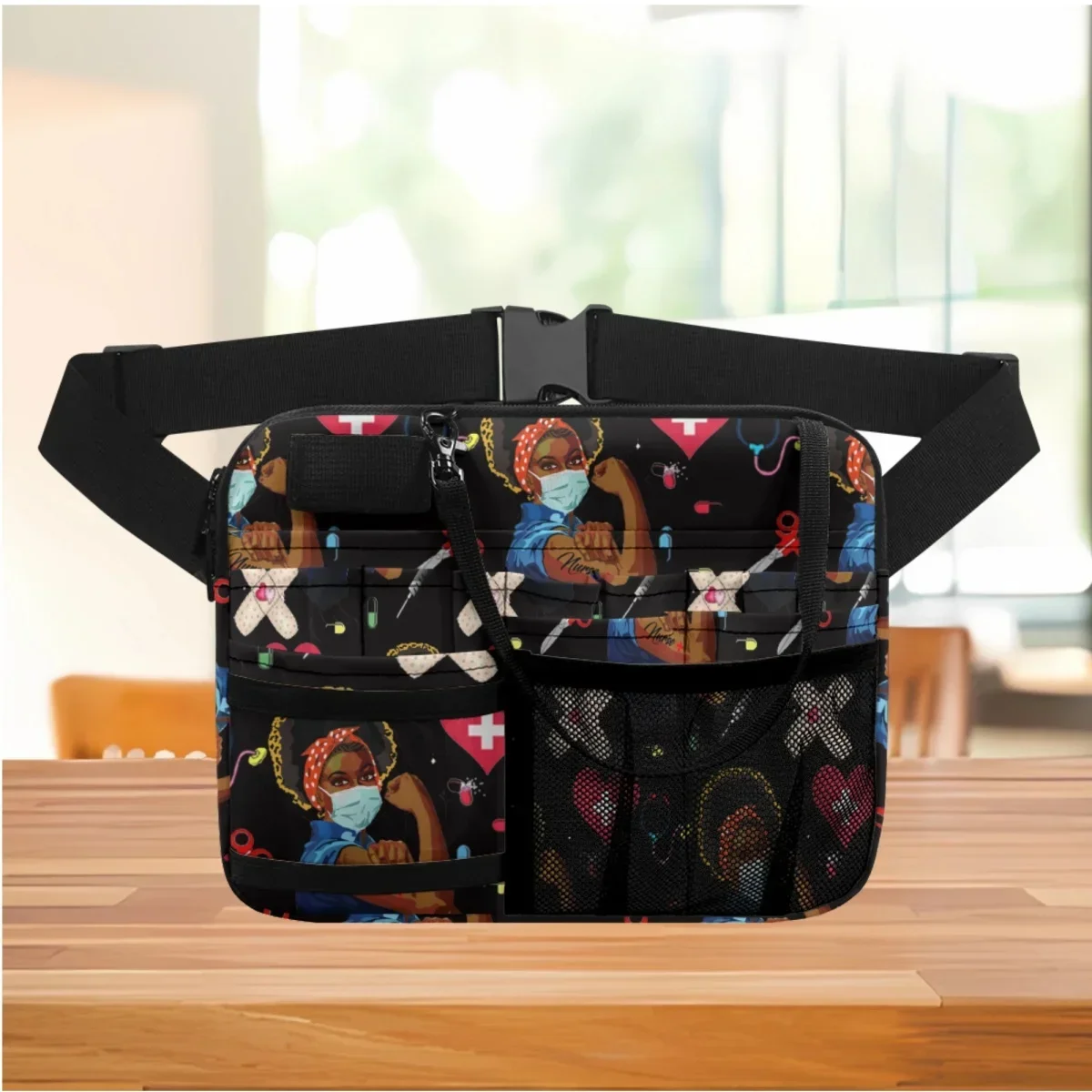 Black Women Nursing Organizer Belt Bags Medical Pack Multi Compartment Pocket Hip Bags for Stethoscopes Bandage Scissors Gift
Black Women Nursing Organizer Belt Bags Medical Pack Multi Compartment Pocket Hip Bags for Stethoscopes Bandage Scissors Gift