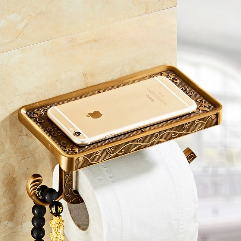 Antique-style toilet space aluminum roll paper holder wall-mounted tissue box for bathroom storage and organization rack
Antique-style toilet space aluminum roll paper holder wall-mounted tissue box for bathroom storage and organization rack