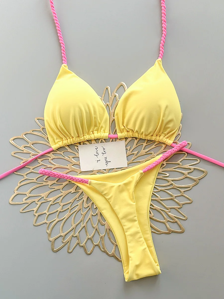 Купальник 2026: Сексуальный женский микро-бикини, бразильский комплект бикини, однотонный купальный костюм, пляжная одежда
Купальник 2026: Сексуальный женский микро-бикини, бразильский комплект бикини, однотонный купальный костюм, пляжная одежда