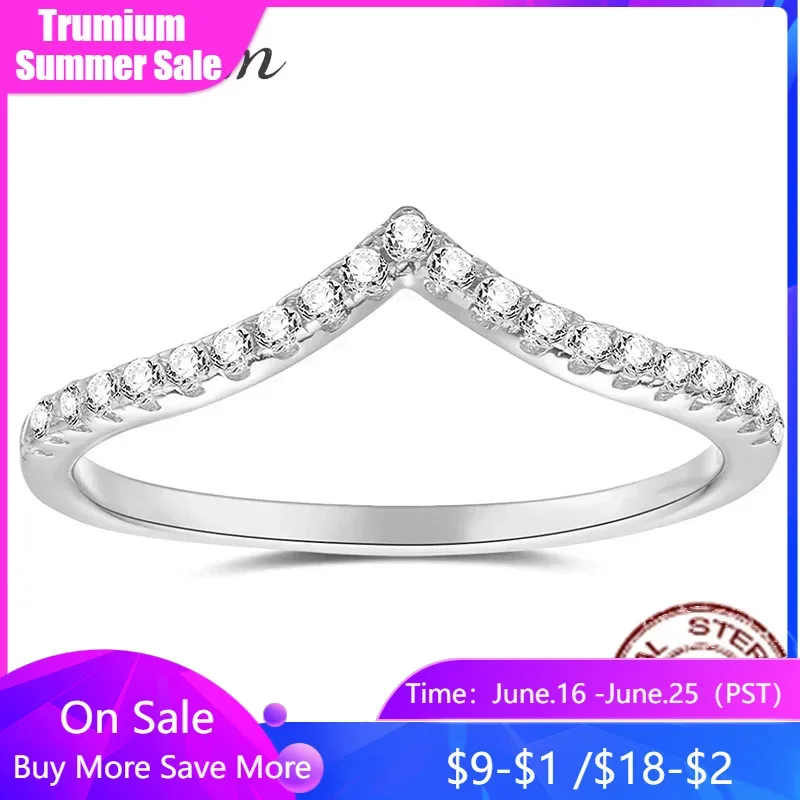 Trumium 925 Sterling Rings V Shape Inlaid Zircon Ring For Women Love Ring Shining Wedding Band Fine Jewelry Gifts
Trumium 925 Sterling Rings V Shape Inlaid Zircon Ring For Women Love Ring Shining Wedding Band Fine Jewelry Gifts