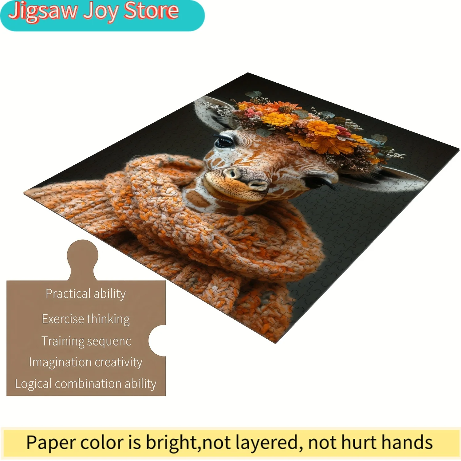 Flower Hat Giraffe Wooden Jigsaw Puzzle for & Families - Intermediate Challenge with Vibrant Colors, Portable & Scratch-Resis
Flower Hat Giraffe Wooden Jigsaw Puzzle for & Families - Intermediate Challenge with Vibrant Colors, Portable & Scratch-Resis