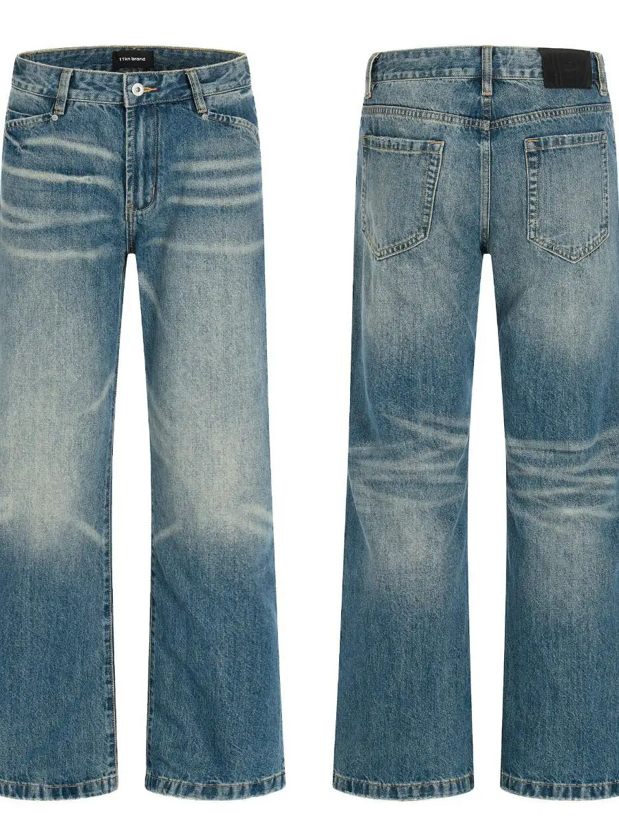 Ретро-джинсы в американском стиле, свободные повседневные прямые синие джинсы, универсальные прямые брюки для мужчин и женщин
Ретро-джинсы в американском стиле, свободные повседневные прямые синие джинсы, универсальные прямые брюки для мужчин и женщин