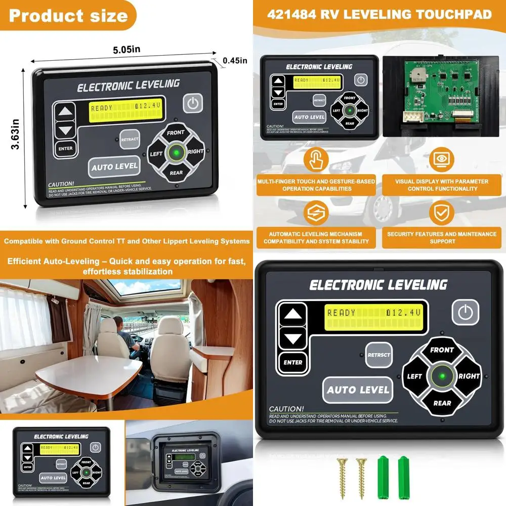 421484 ouchpad Replacement for RV Auto-Leveling System - Waterproof Control Panel Compatible with Lippert/LC234242 Leveling Jack
421484 ouchpad Replacement for RV Auto-Leveling System - Waterproof Control Panel Compatible with Lippert/LC234242 Leveling Jack