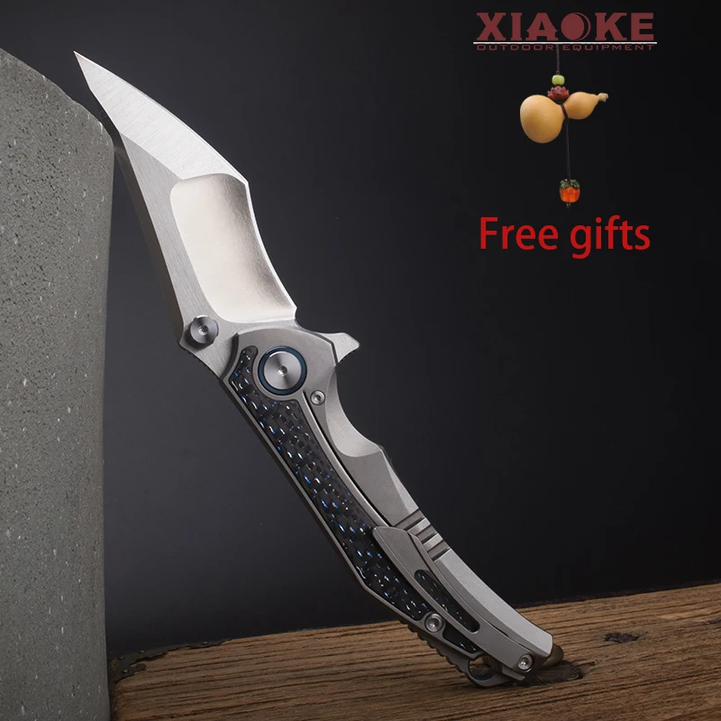 VG10 blade TC4 titanium alloy carbon fibre inlaid handle outdoor camping hunting folding knife portable EDC collectible knife
VG10 blade TC4 titanium alloy carbon fibre inlaid handle outdoor camping hunting folding knife portable EDC collectible knife