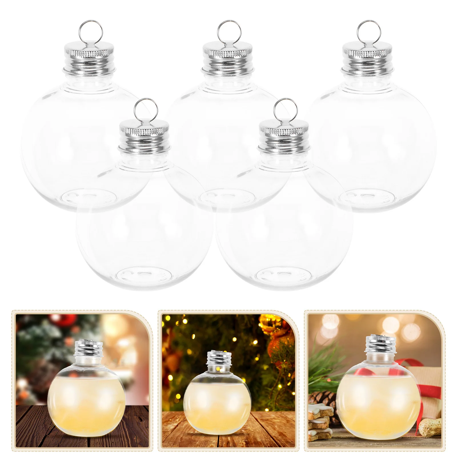 10Pcs Transparent Christmas Fillable Plastic Balls 150ml Ornament Bottles Shatterproof Clear Baubles for Drinks Crafts
10Pcs Transparent Christmas Fillable Plastic Balls 150ml Ornament Bottles Shatterproof Clear Baubles for Drinks Crafts