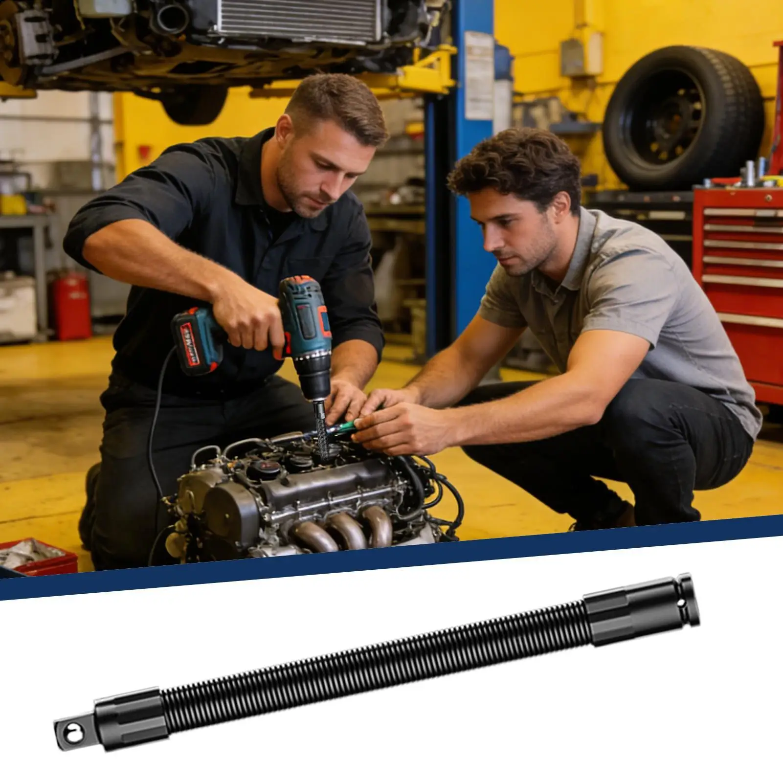 Flexible Extension Bar 1/2in Ratchet Attachment 360-degree Rotate Socket Wrench Extender For Bolt Fastener DIY Corner Mechanic
Flexible Extension Bar 1/2in Ratchet Attachment 360-degree Rotate Socket Wrench Extender For Bolt Fastener DIY Corner Mechanic